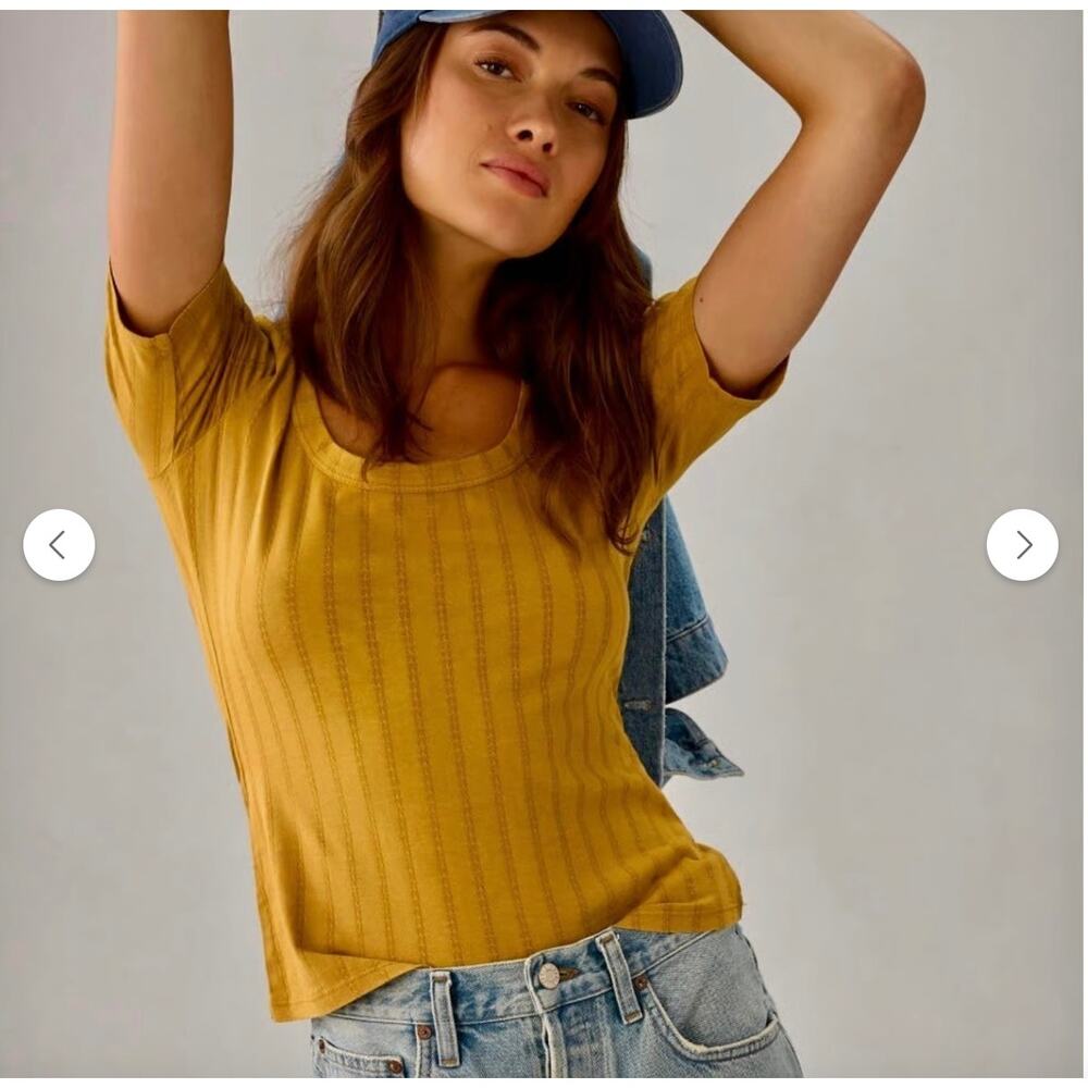 Pilcro By Anthropologie Pointelle Knit Top Women's Small